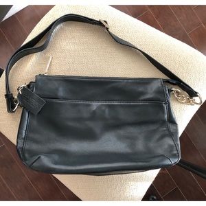 Danier leather handbag. Black.